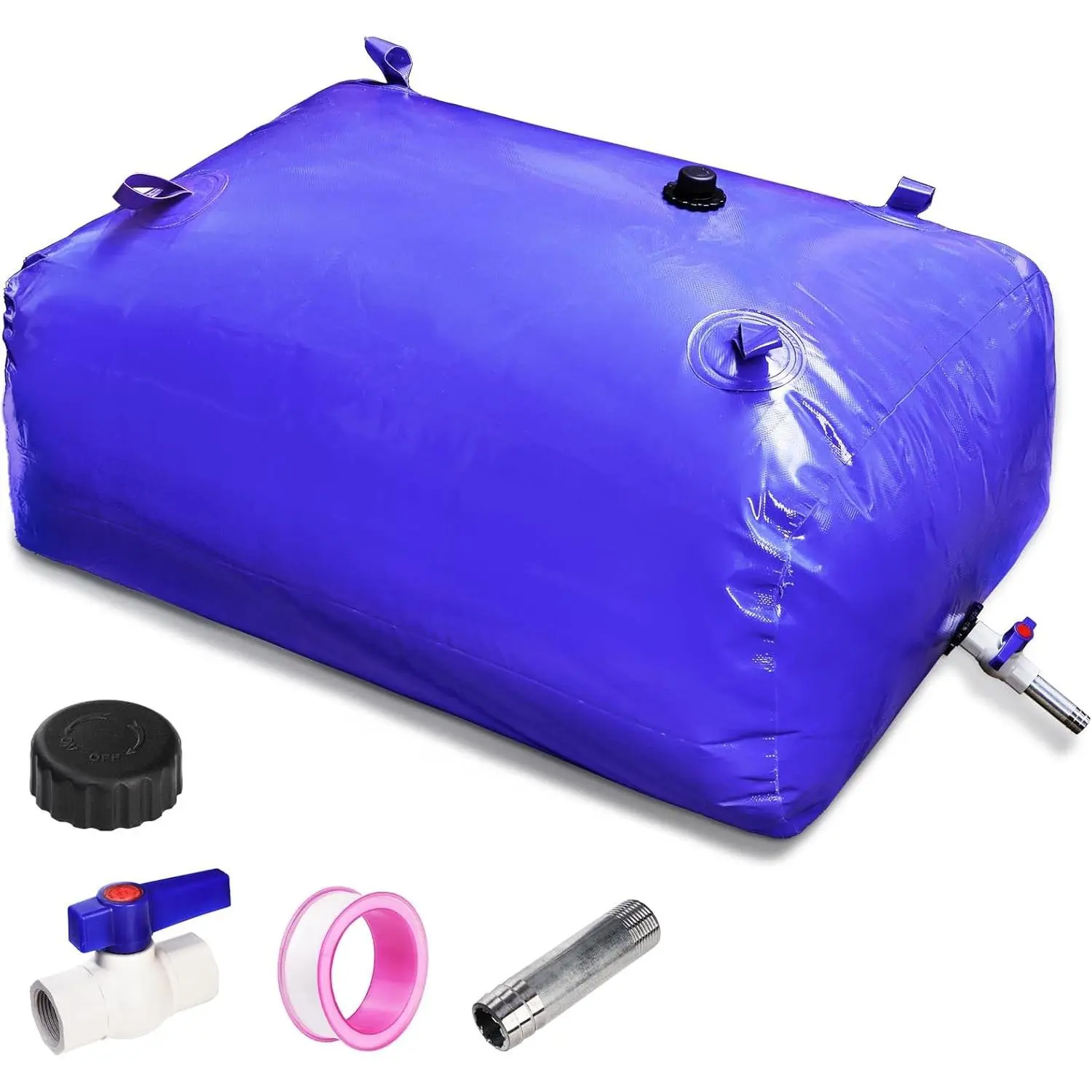 100Gallon/400L Water Storage Bladder, Large Capacity Foldable Water Tank Water Storage Container for RV Camping Trip Gardening Drought Resistance Emergency Water Agricultural Irrigation