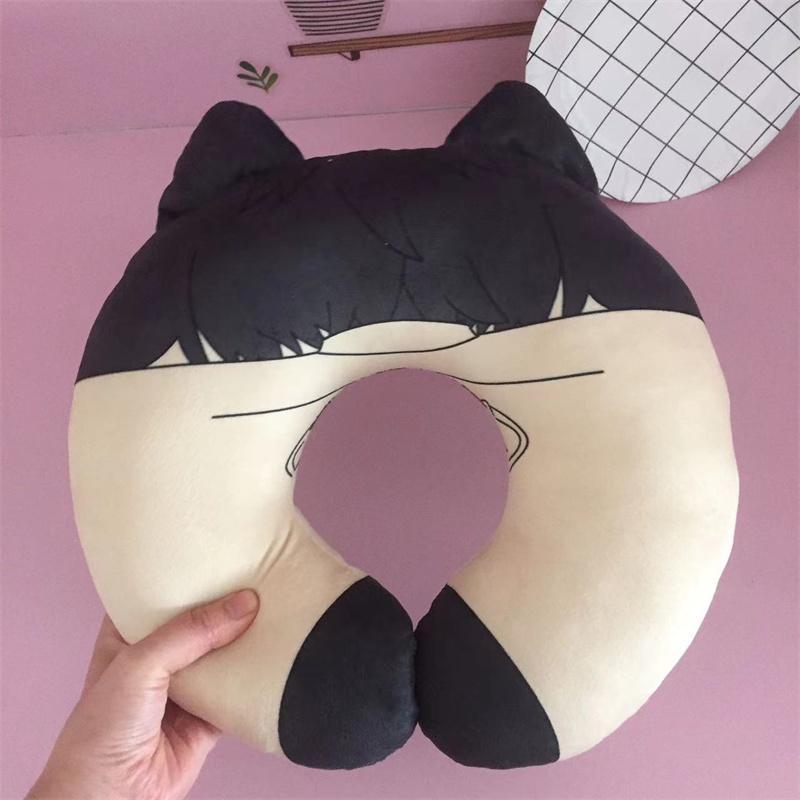 Bungou Stray Dogs Edogawa Rampo Cosplay Travel Neck Pillow Fyodor Dostoyevsky U-Shaped Plush Cushion Toy