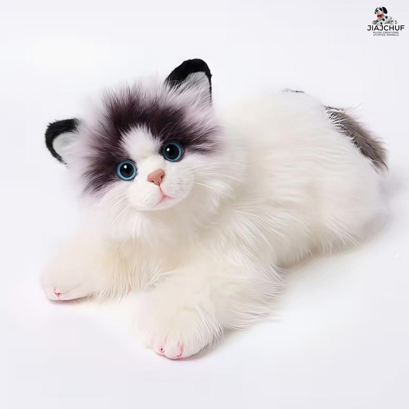 Plush Cat Doll Companion Toy, Soft Stuffed Animal Figure, Cute Kitten Plushie for Kids Girls, Perfect Gift for Children