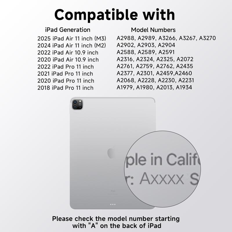 Y2K Dreamy Blue 360° Rotatable Keyboard iPadCase for 2025 iPad 11th Gen 10.9-inch & iPad 11th Gen 11-inch (A16, 2025), Transparent Back Cover, Responsive Touchpad, Built-in Stylus Holder, 7-Color Backlit Keyboard