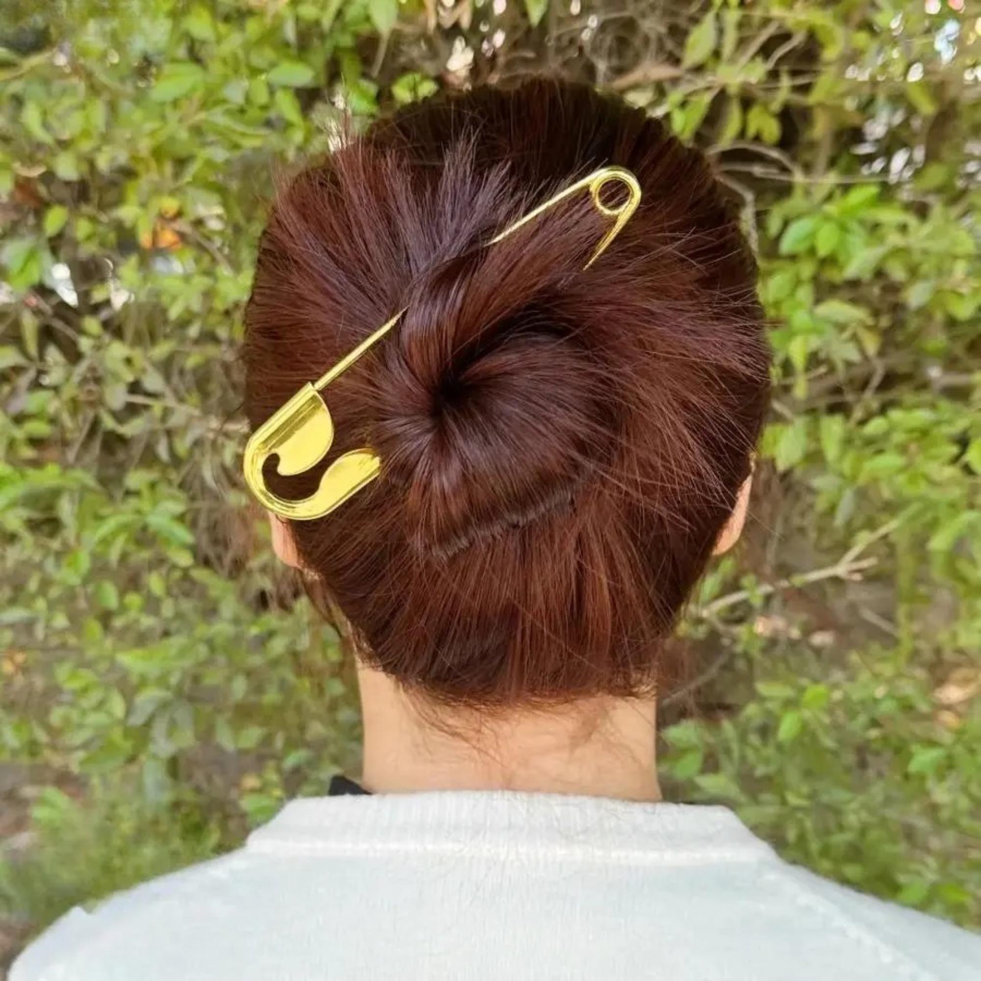 Monarch Mega Safety Hairpin Strong Hold Non-Slip Clip for Thick & Thin Hair Lightweight Durable Styling Pin Secure Updos Buns Ponytails Comfortable All-Day Wear Accessory