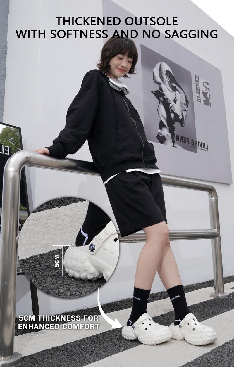 YASSIA Unisex EVA Cloud Slippers Outdoor Beach Sandals Foam Runner Walking shoes, Comfortable slippers for relaxing after exercise White Rice White Rice