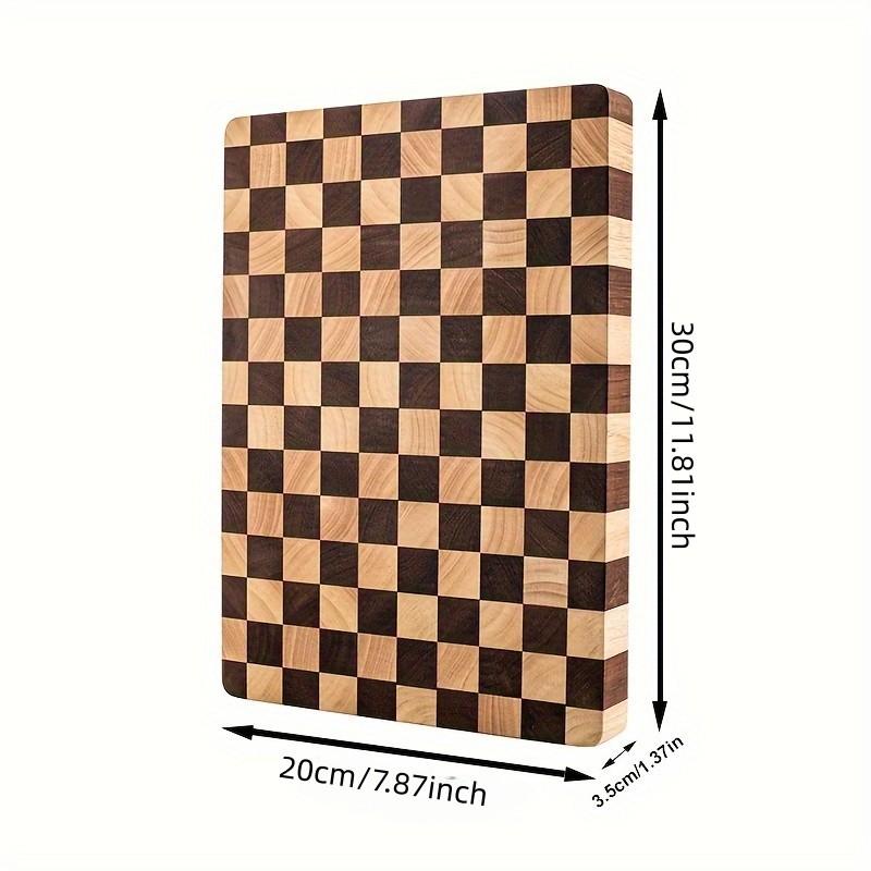 PABHAN 1 Heavy-Duty Checkered Dinner Plate Cutting Board, Square Cold Cut Board and Cheese Tray, Butcher's Cutting Board—perfect for cheese, meat, vegetables, and appetizers; ideal for parties and home kitchens