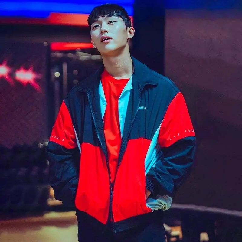 Ahn Suho Weak Hero Class Jacket Unisex Track Jackets Contrast Loose Coat Men Women Long Sleeve Sports Tops Activewear Clothing