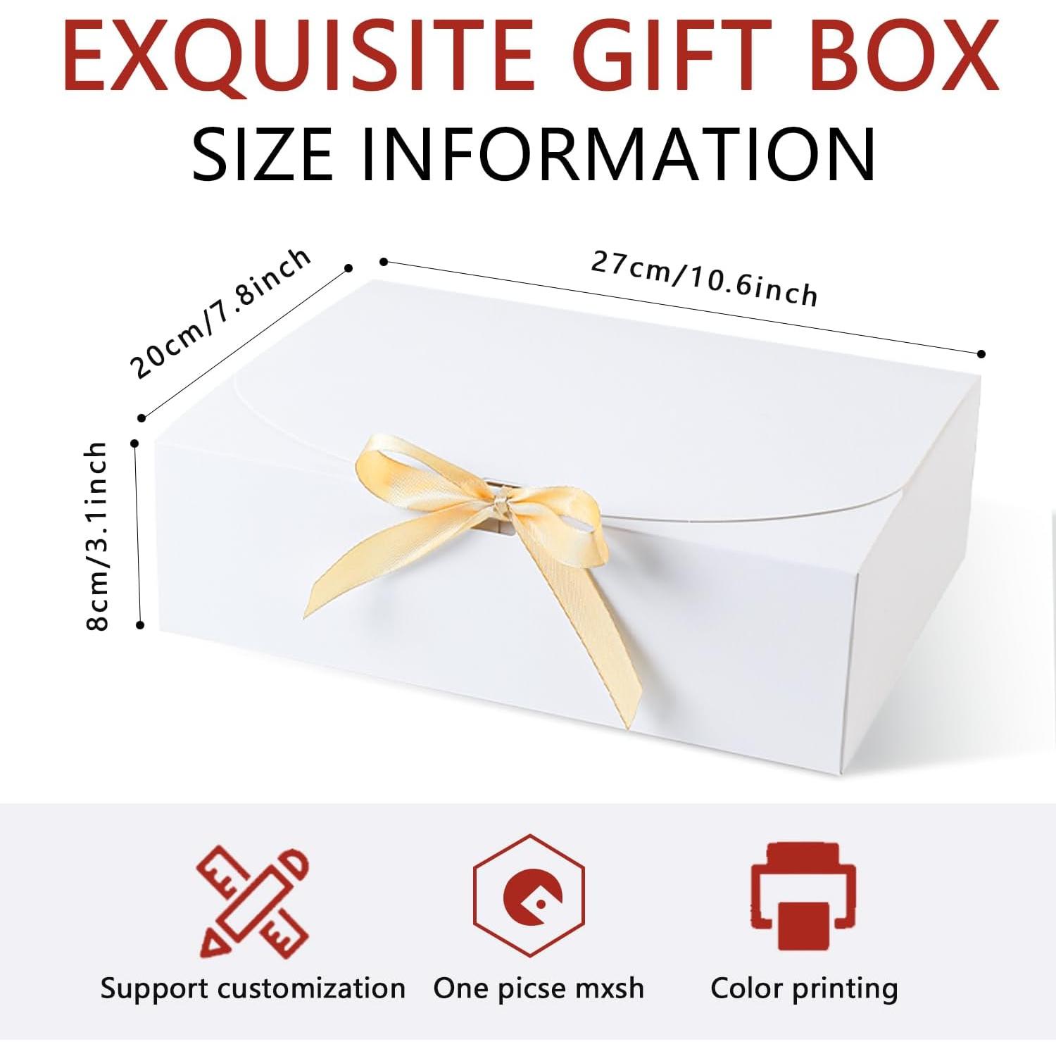 15 count  Boxes with , 10.6x7.8x3.1 Inch  Boxes, Groomsmen Proposal Box, Luxury  Box with Ribbon for Bridesmaid Box,  Paper Boxes for Wedding, Packaging, Present, Birthday, Christmas, Party,Contains 15sets Envelopes and Thank You Cards