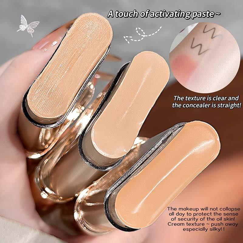 Dewy Foundation Stick, Waterproof Sweatproof, All-Day Wear, Smooth Texture for Even Coverage, Creates Natural Lightweight Finish, Perfect for Trendy Bare-Faced Looks, Street Style Daily Wear