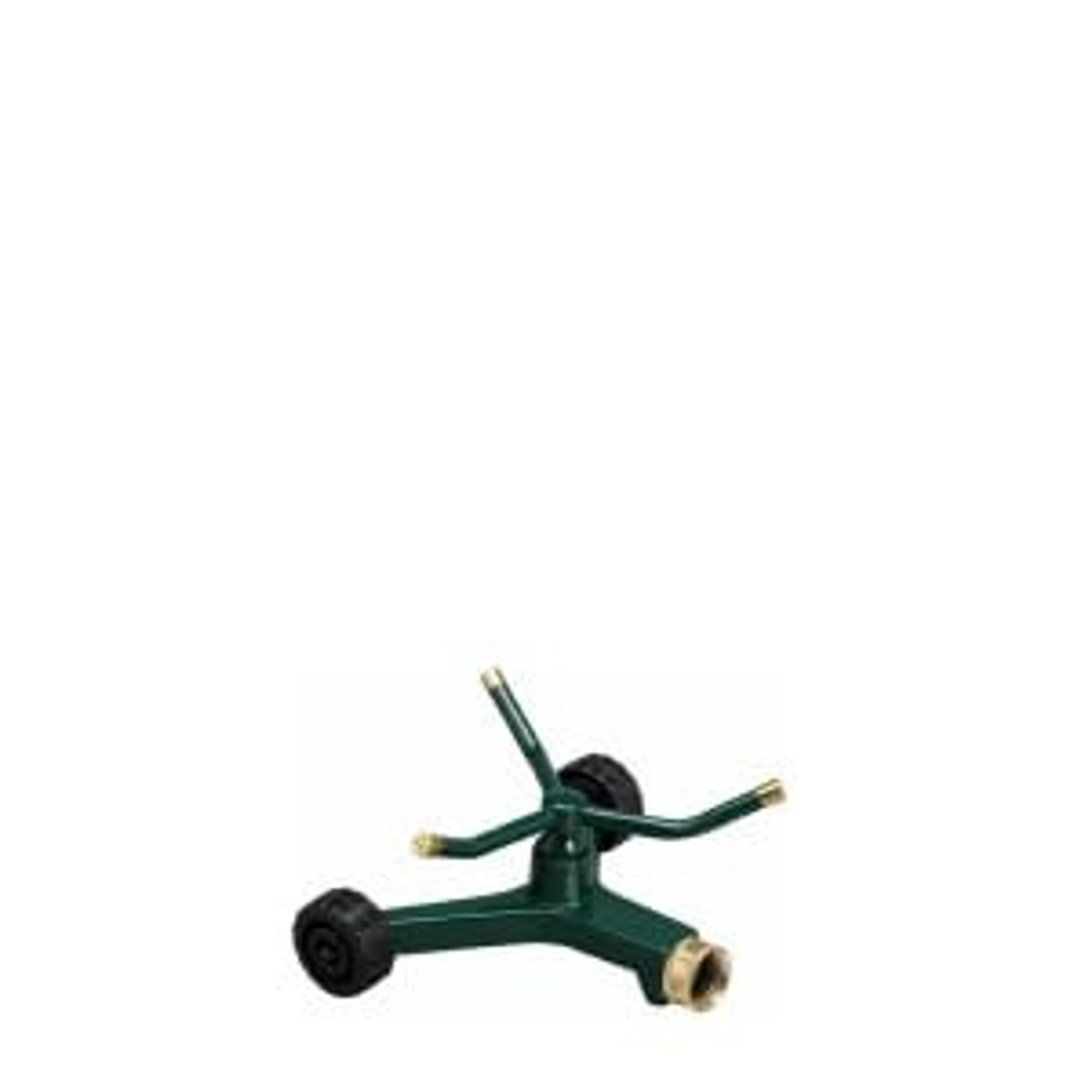 Tripod Lawn Zinc Impact Sprinkler - 360 Degree Rotating Yard Sprinkler with Adjustable Height - Heavy-Duty Zinc - High-Pressure Nozzle - for Large Lawn Coverage - 56667
