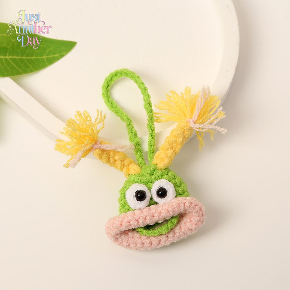 3PCS Funny Ugly Cute Sausage Mouth Keychains, Handmade Crochet Pendant Charms, Unique Car & Bag Accessories, Quirky Small Gift for Friends & Family