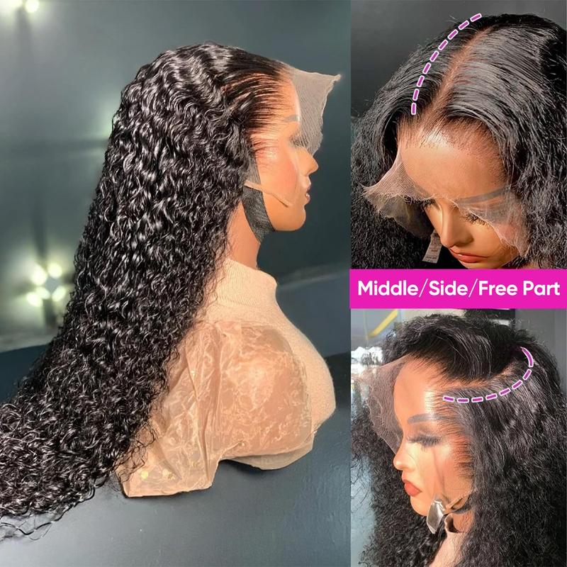 Bling Hair 180% Density 13x4 13x6 Deep Wave Lace Front Wigs Curly Human Hair Wig Wet And Wavy Water Wave HD Lace Front Wigs Human Hair Pre Plucked Frontal Wig #TikTokShopBlackFriday