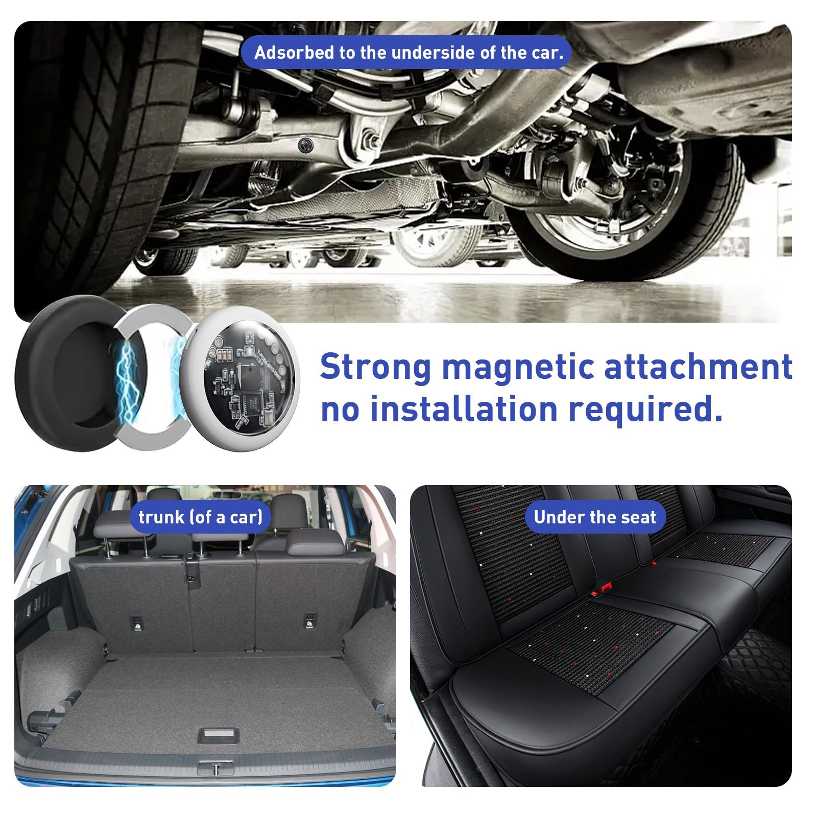 1PC Transparent Vehicle Tracker with Magnetic Case, No Monthly Fee, Global Tracking, Supports Apple Find My iOS System, Fits Cars Bikes Motorcycles Pets Luggage Personal Items