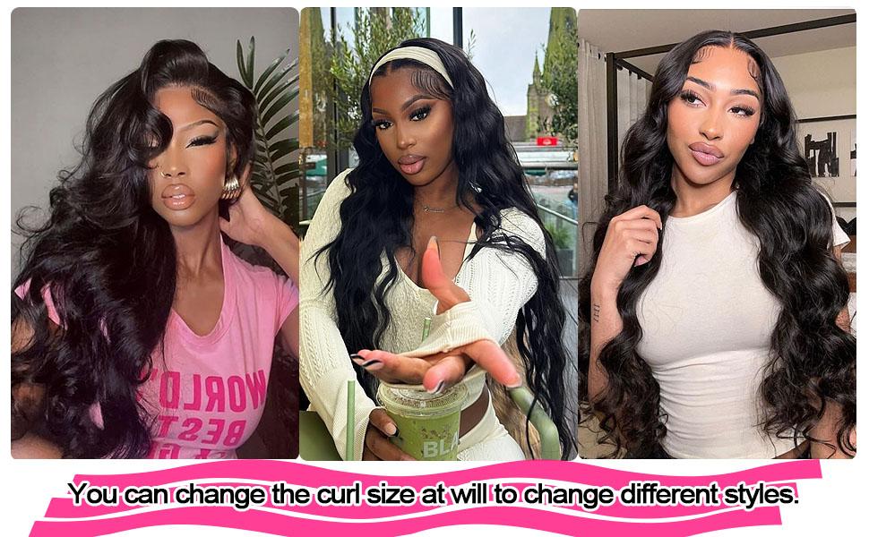 Lemoda Body Wave 13x6 HD Transparent Lace Front Wigs Human hair 210% Density Virgin 12A Straight Frontal Wigs Human Hair Natural Hairline 13x6 Body Wave/Straight Wig Pre Plucked Wig