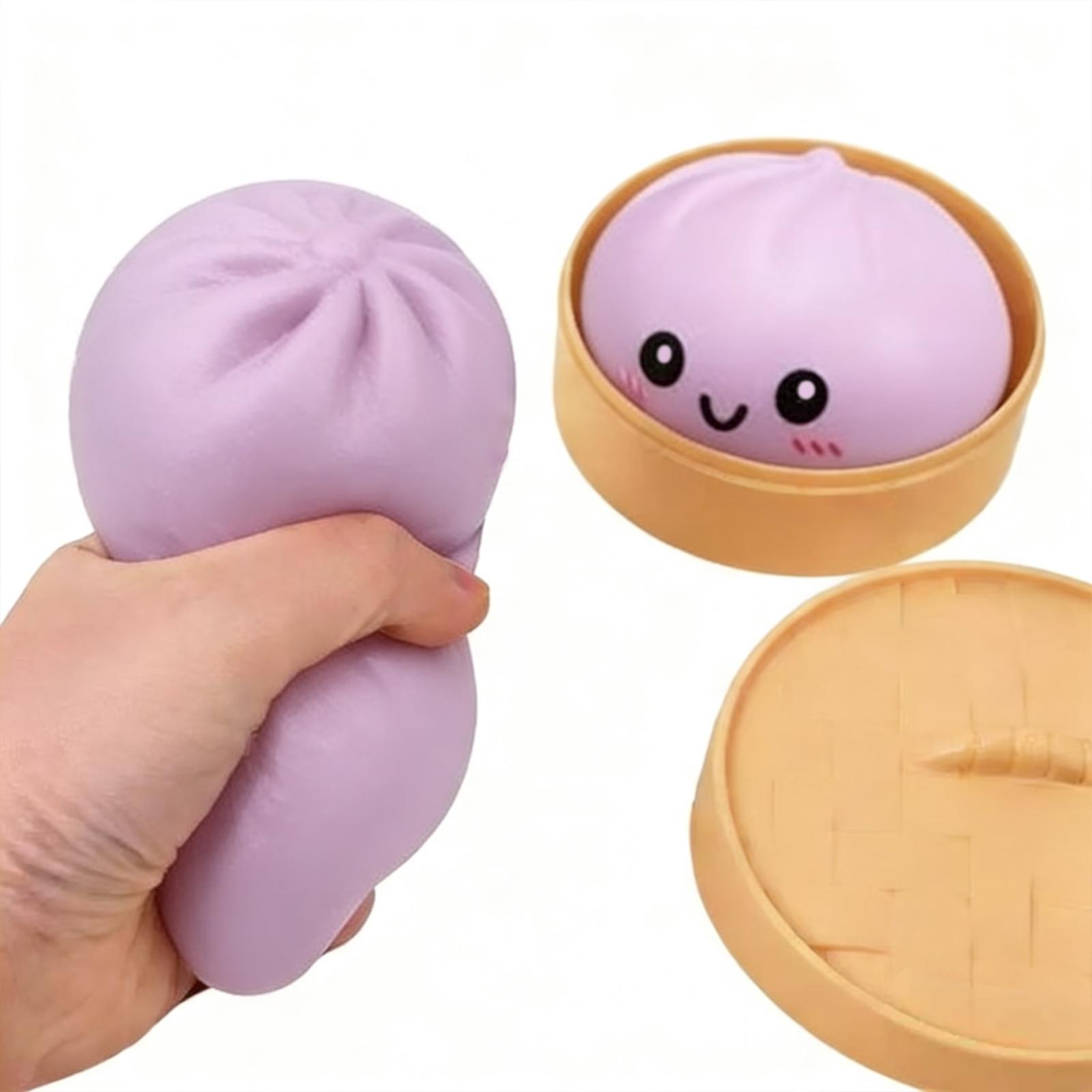 Giant Glitter Dumpling, Colorful Dumplings Stress Balls, Soft Squeeze Decompression Dough, for Adult Anxiety Relief & Sensory Play, for Stress Relief