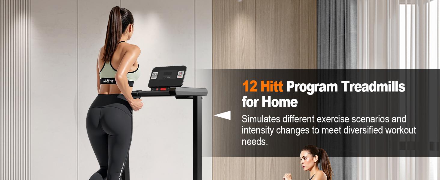 LIVIVOX folding Fitness treadmill with handle, 2.5HP,LED display, 300LBS capacity, portable home gym walking pad treadmill for small-space，Back to school