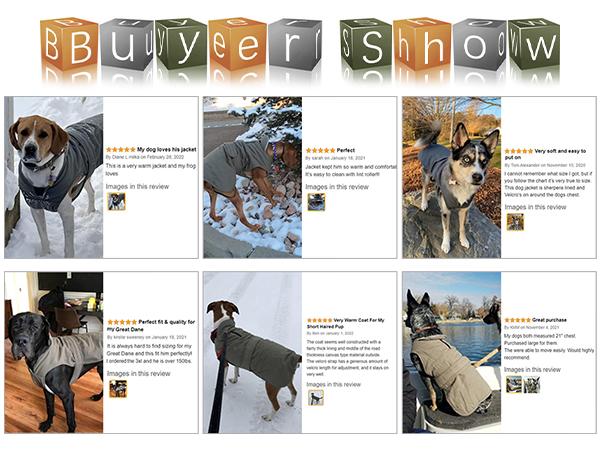 Kuoser Great Dane Dog Winter Coat, Warm Dog Jacket Reflective Fleece Dog Cold Weather Coat Warm Doggie Clothes Waterproof Dog Vest with Zipper Leash Hole for Small Medium Large Dogs