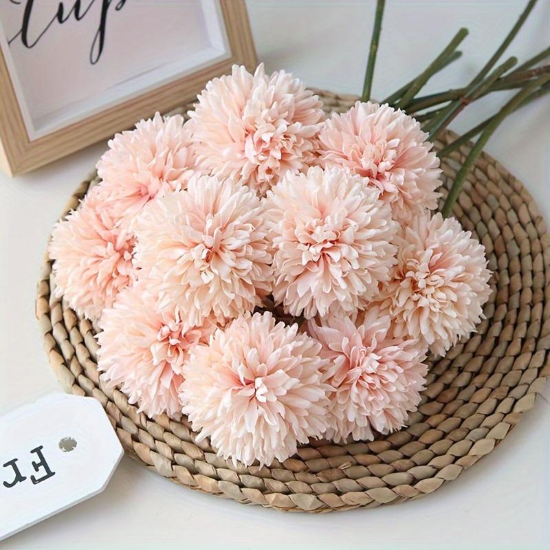 8 Stems Artificial Chrysanthemum Bouquet, Assorted Colors Available