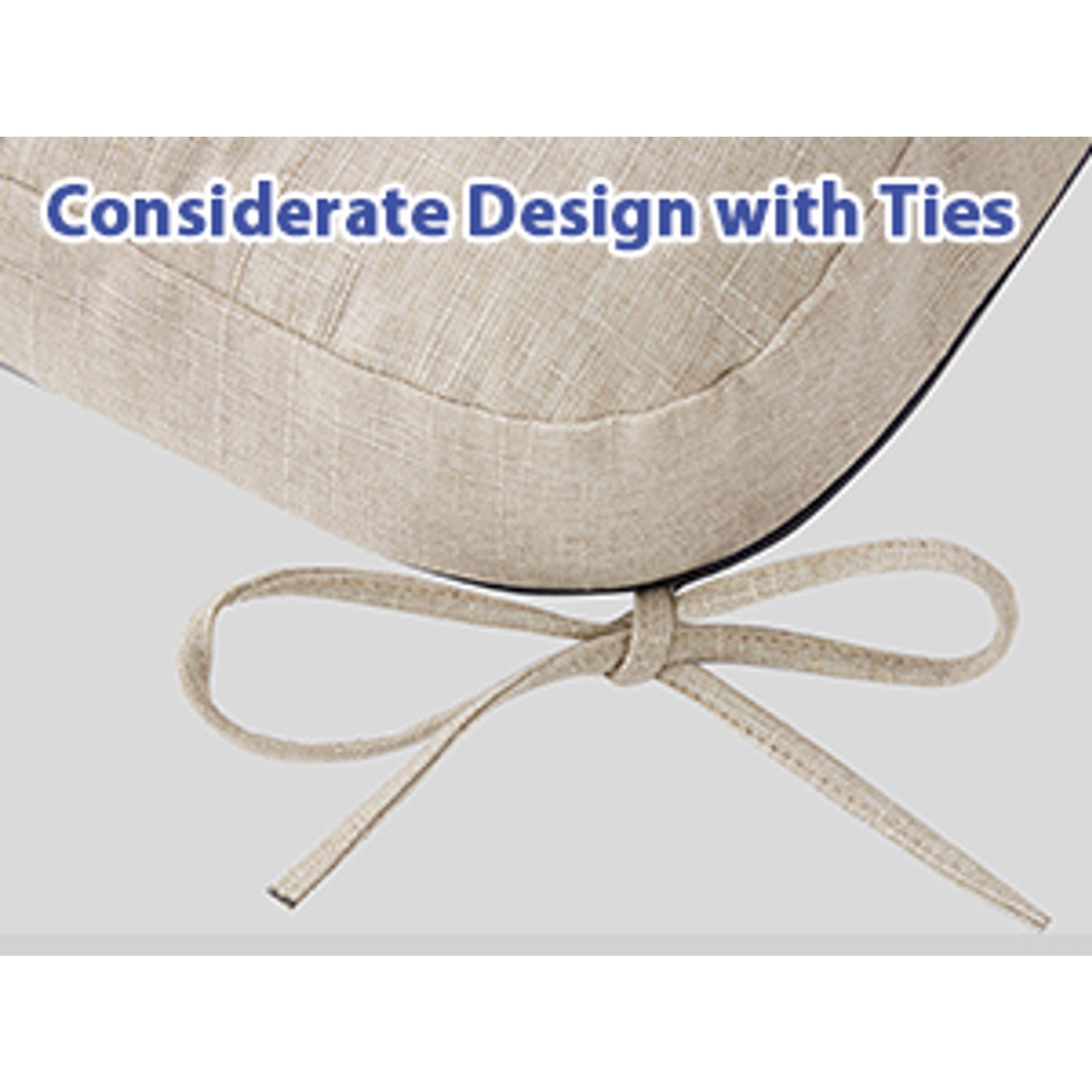 Chair Cushions, Memory Foam Dining Chair Cushions, Tufted Indoor Chair Pads, Set of 4, 16.5' x 16.5' x 3.5', Beige