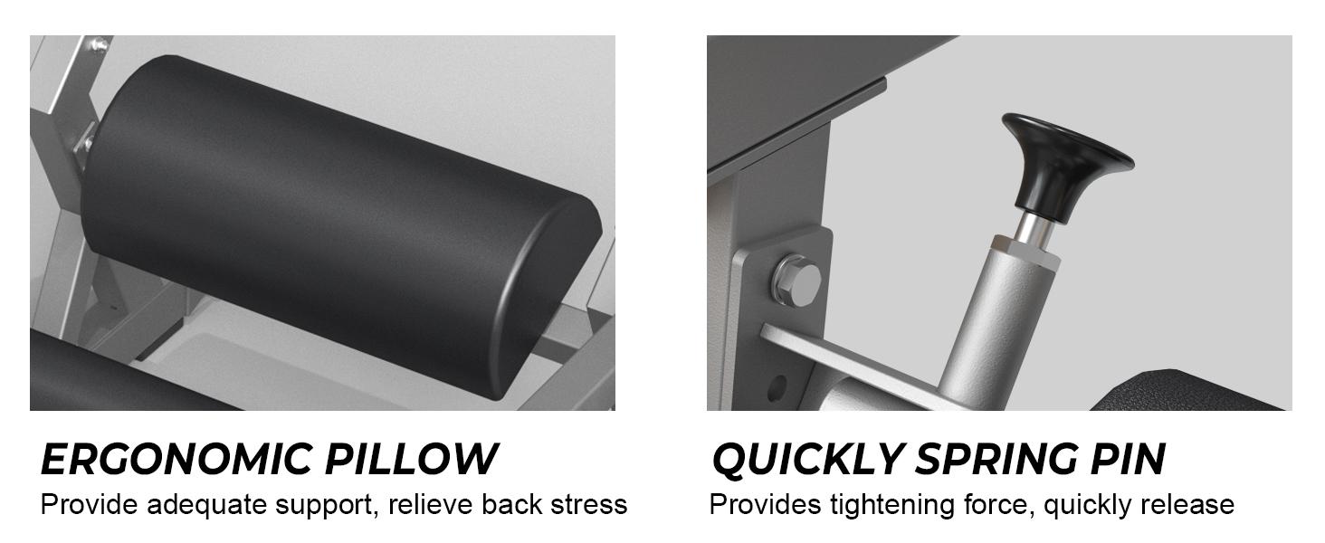 HRTQ Hip Thrust Machine 800LBS Plate-Loaded Glute Trainer with Adjustable Footboard Home Gym Strength & Glute Training Equipment for Enhanced Comfort & Stability SpringStatements