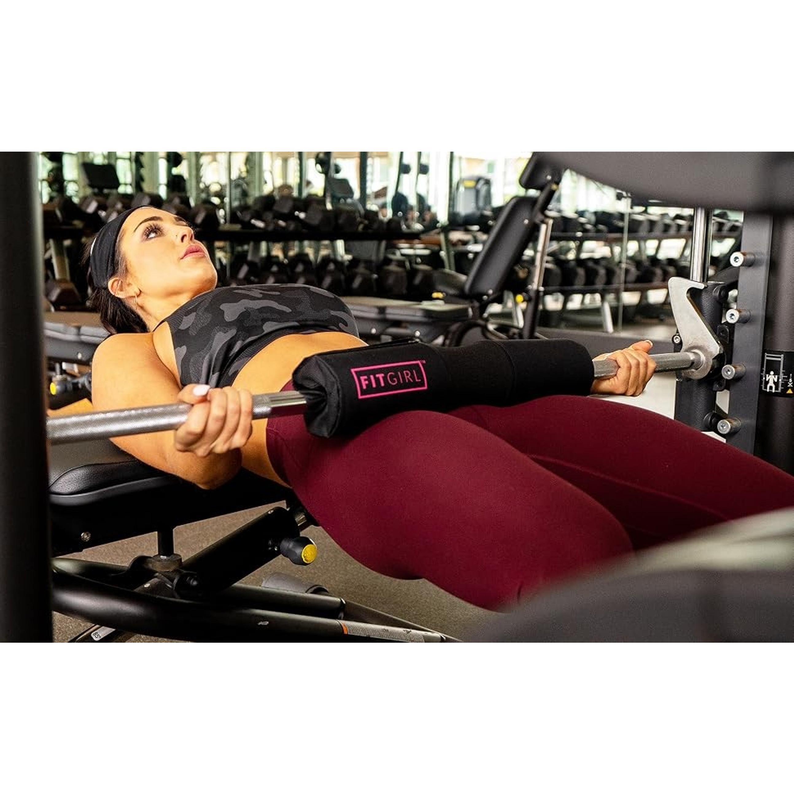 Squat Pad and Hip Thrust Pad for Leg Day - Barbell Pad Stays Secure in Place, Thick Cushion for Comfortable Squats, Lunges, Glute Bridges - Fits Olympic Bar and Smith Machine