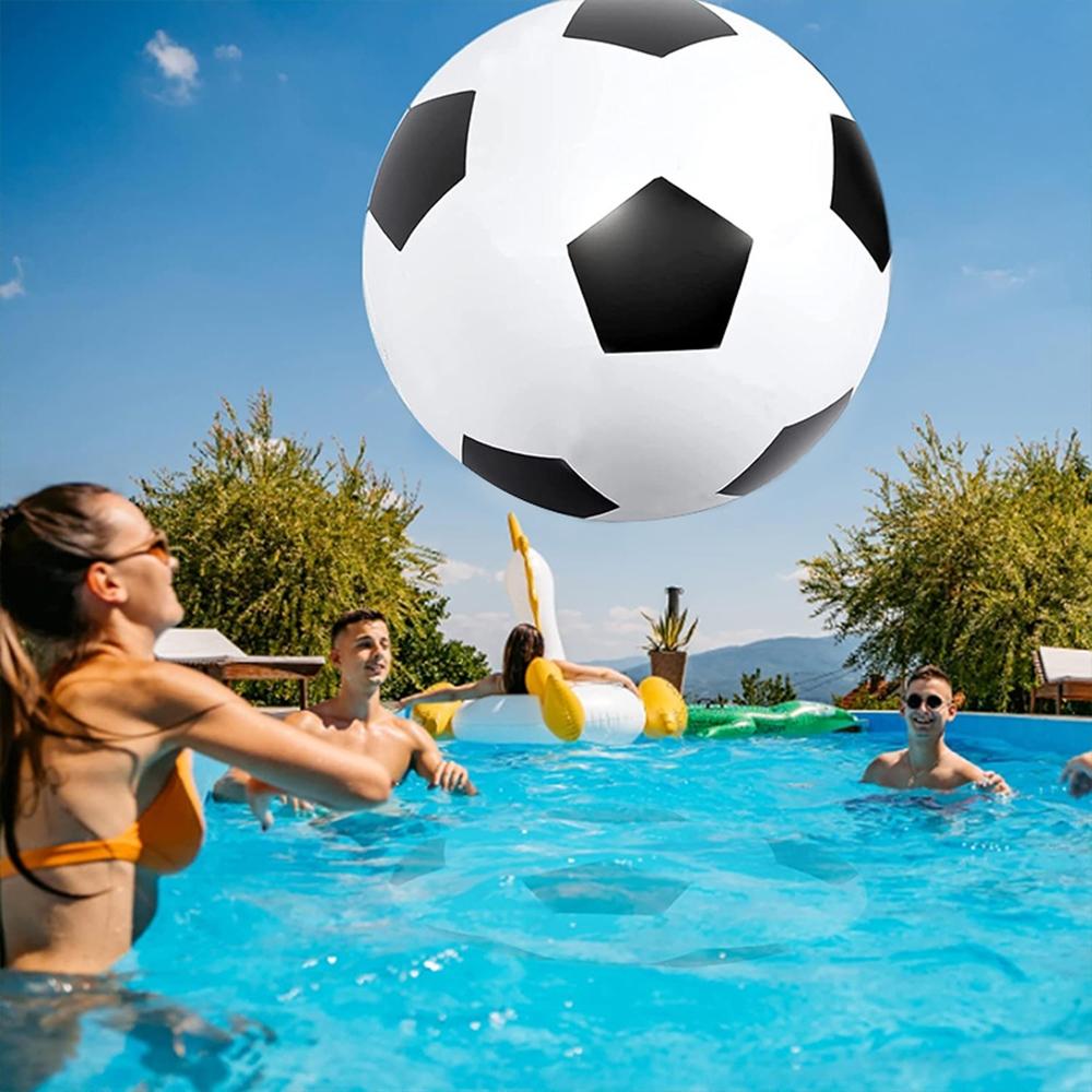 Outdoor Thickened Inflatable Giant Soccer Ball, Large Beach Sports Ball, Pool Party Decor Toy, Kids Playground Game, Water Sport Fun