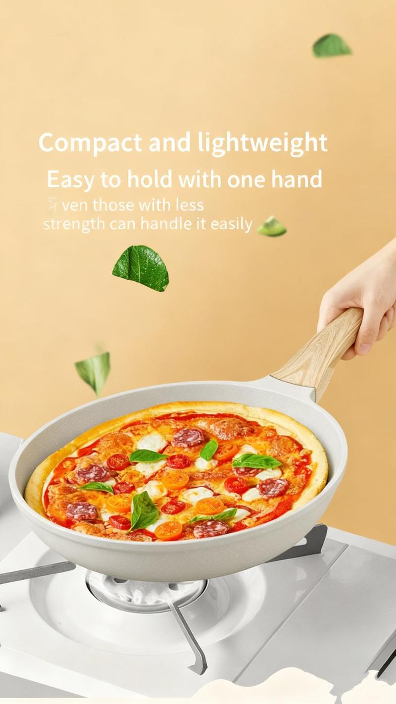 Nonstick Crepe Pan with Spreader,  Ceramic Coating Pancake Dosa Tawa Griddle Pan, for All Stove, Induction Compatible, PFOA Free (White)