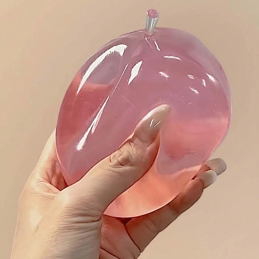 Crystal Apple Stress Ball, Soft, Ultra-Thin Skin, Smooth Texture, Desk Toy, Office Relaxation Gift, Sensory Play Toy