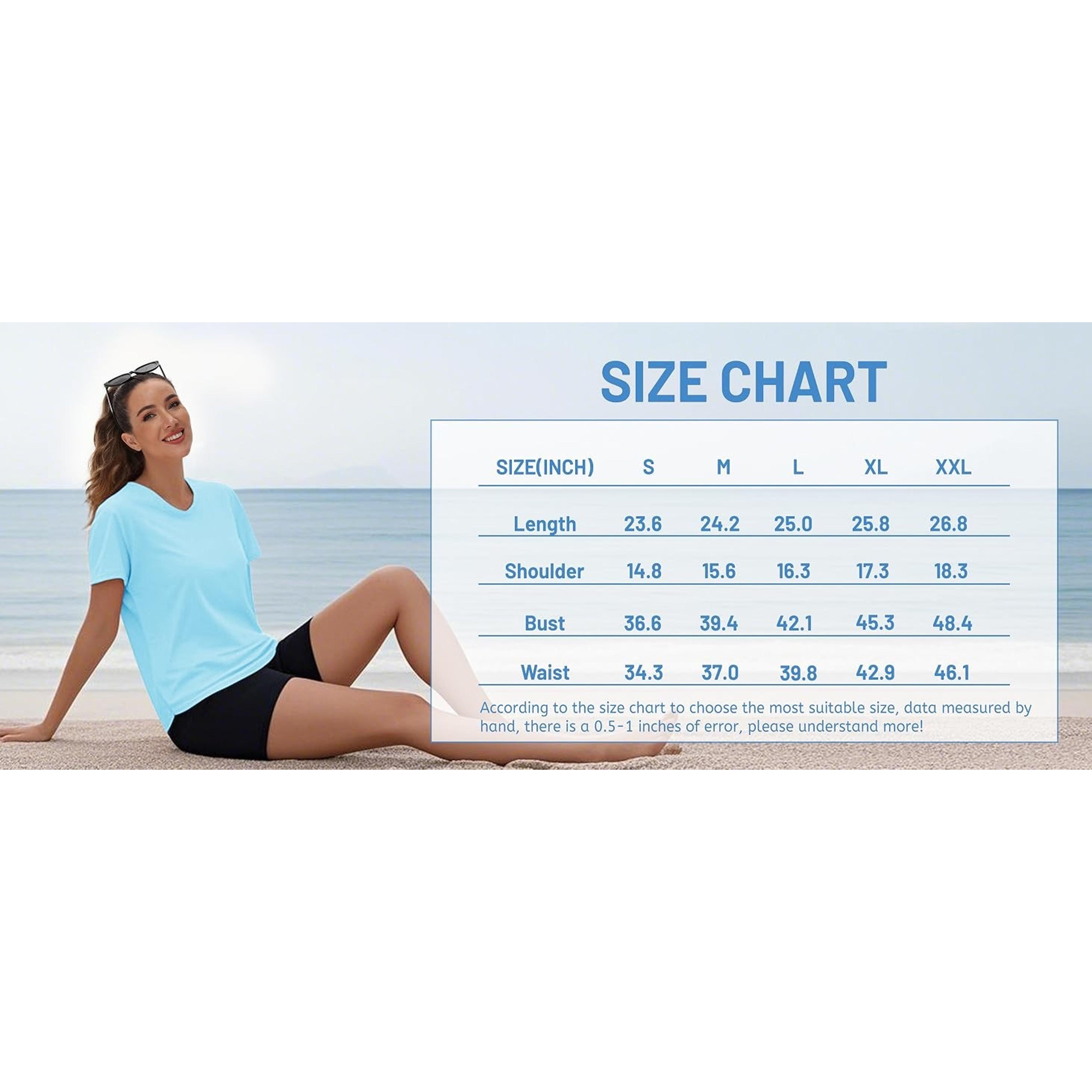 Women's V-Neck Short Sleeve UPF 50+ Quick Dry Workout T-Shirt - Lightweight Moisture Wicking Athletic Tee for Gym Running, Breathable Sun Protection Summer Activewear TopGift