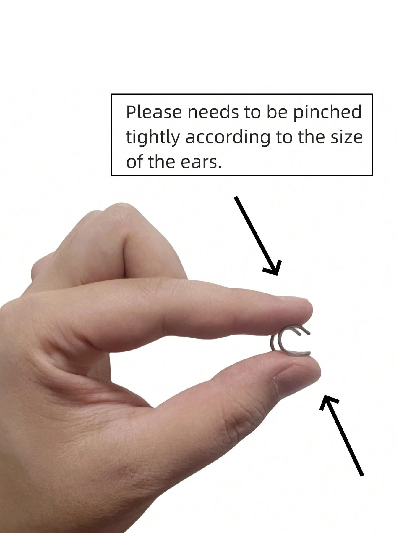 Stainless Steel Women's Fake Ear Cuffs, Golden/Silvery/Black, No Piercing Needed, Daily Wear Jewelry for Men & Women Earcuff