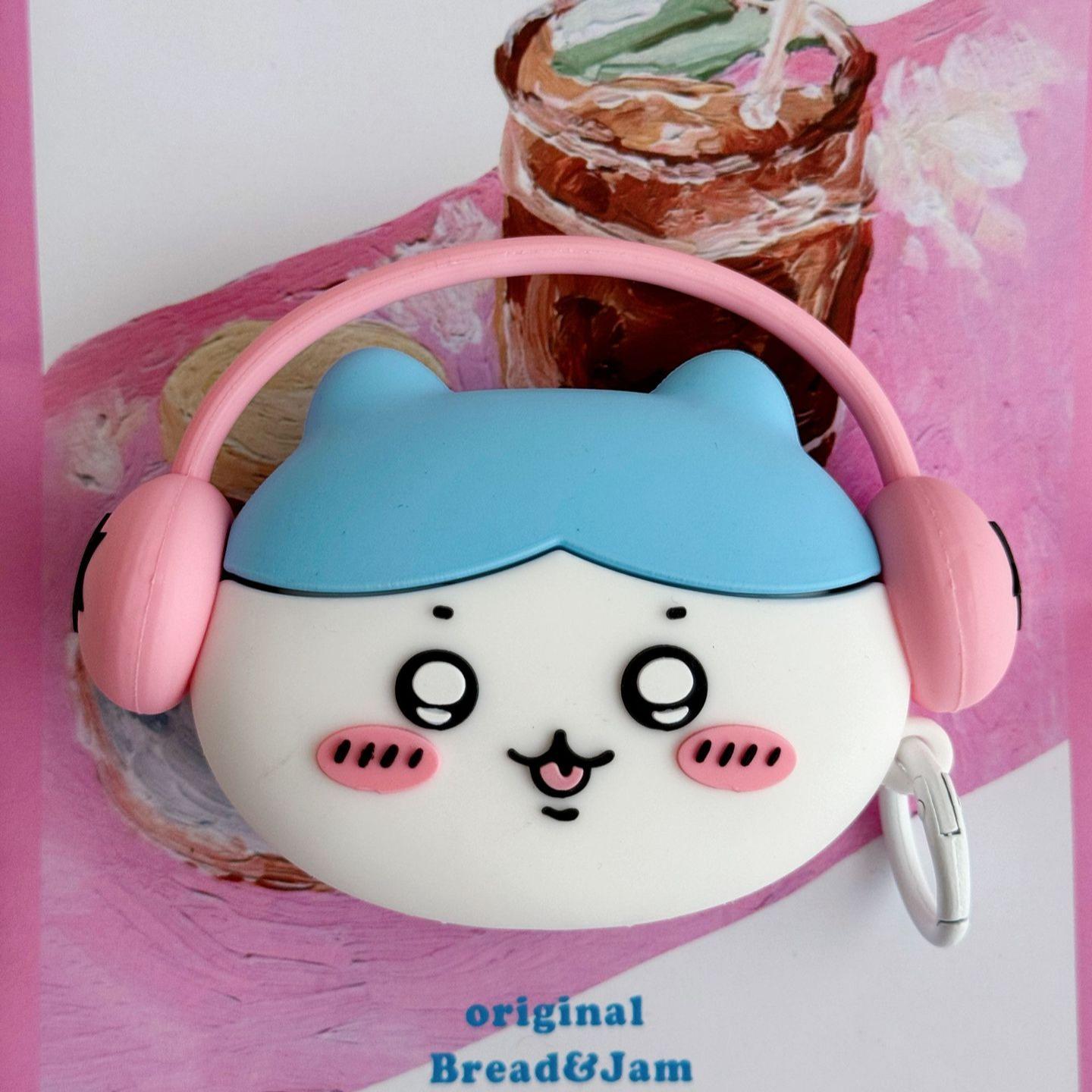 1 piece headphone hachiware headphone case,Cute wireless Bluetooth earphone case, drop resistant, durable and stylish accessory, suitable for AirPods pro3/1/2/3/4/pro/pro2(Different models may have different shapes), Impact Resistant, Protection