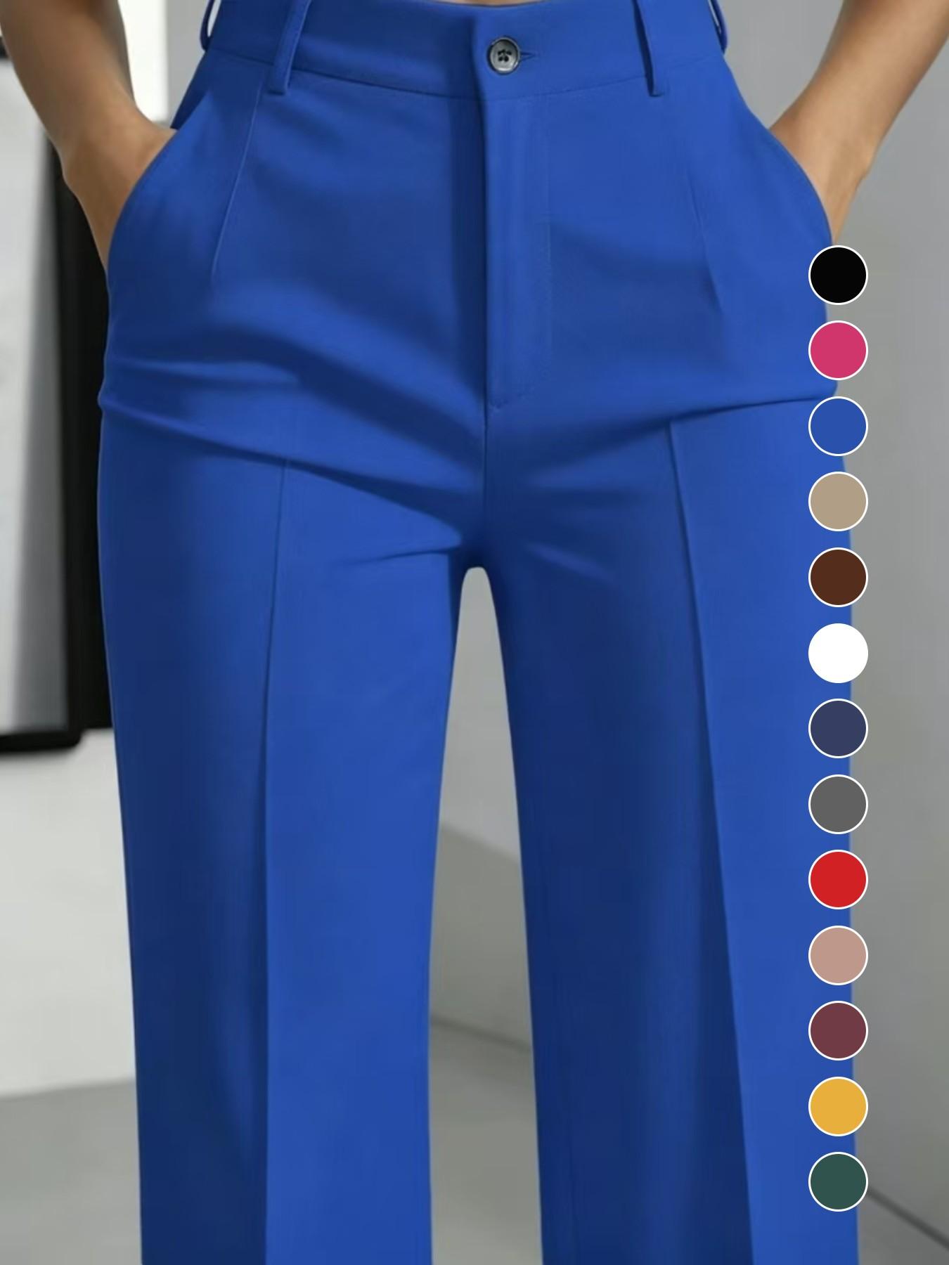 Women's New High Waist Drape Straight Leg Simple Suit Pants, Womenswear Elegant Business Casual Wear, Comfortable and Stylish Aesthetic Design