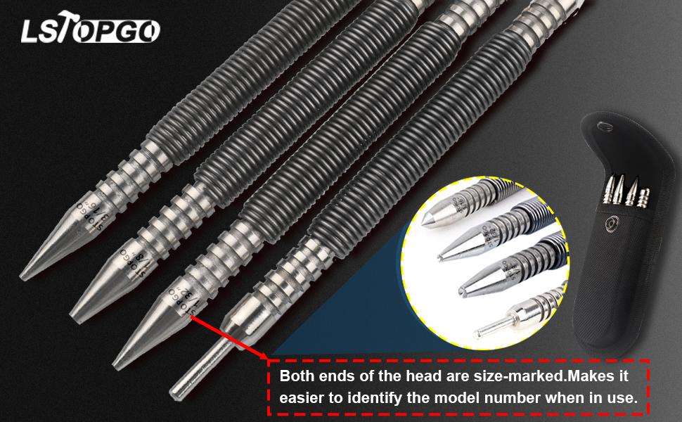 Nail Set with Size Marked,Center,4pcs Dual Head Nail Setter,Hammerless Door Hinge Pin Removal Tool1/8-in, 3/32-in, 3/16-in, 1/16-in, 1/32-in, 1/8-in Nail Set with Size Marked,Center,4pcs Dual Head Nail Setter,Hammerless Door Hinge Pin Removal Tool1/8-in, 3/32-in, 3/16-in, 1/16-in, 1/32-in, 1/8-in