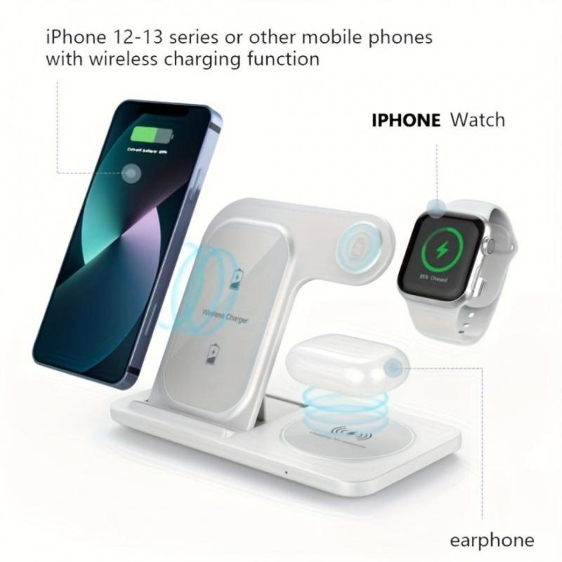 Wireless Qc3.0 15w Fast Charging Station, Fast Charging Dock, Foldable Multi-Device Charger, Christmas Gift Idea, New Year Present Option
