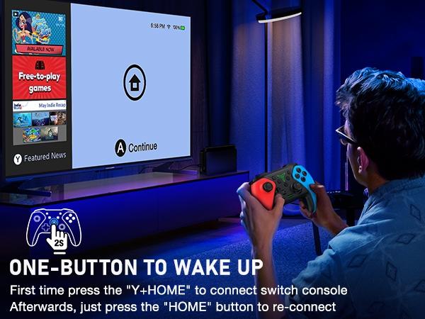 Wireless Switch Controller for Switch Controller/Lite/OLED and iOS/Android/PC Switch Pro TURBO Controller with Wake-up Programmable Accessories