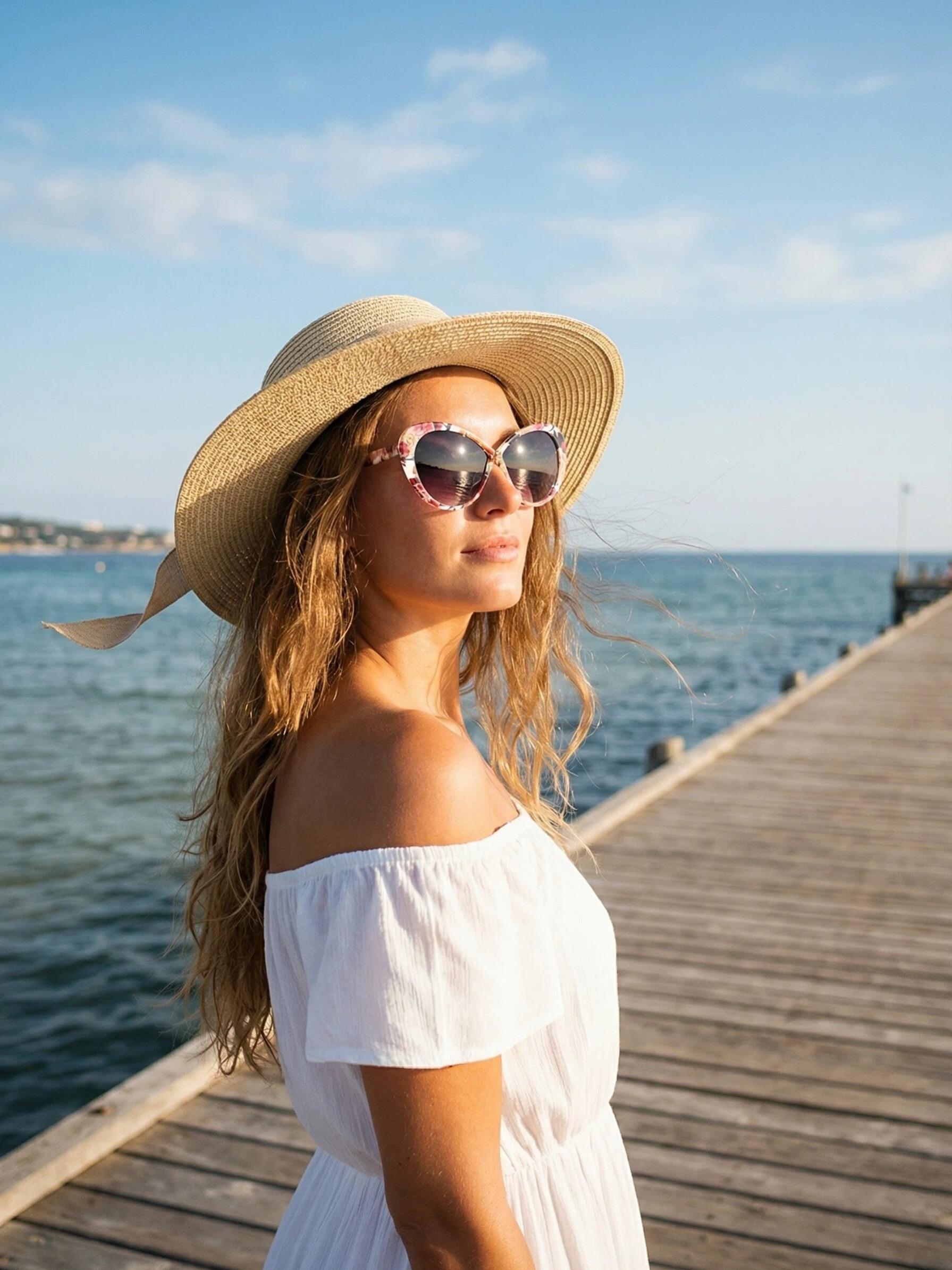 Women's Fashion Cat Eye Sunglasses, Perfect for Summer Beach Parties, Daily Wear, Shopping, Travel, Ideal Gift