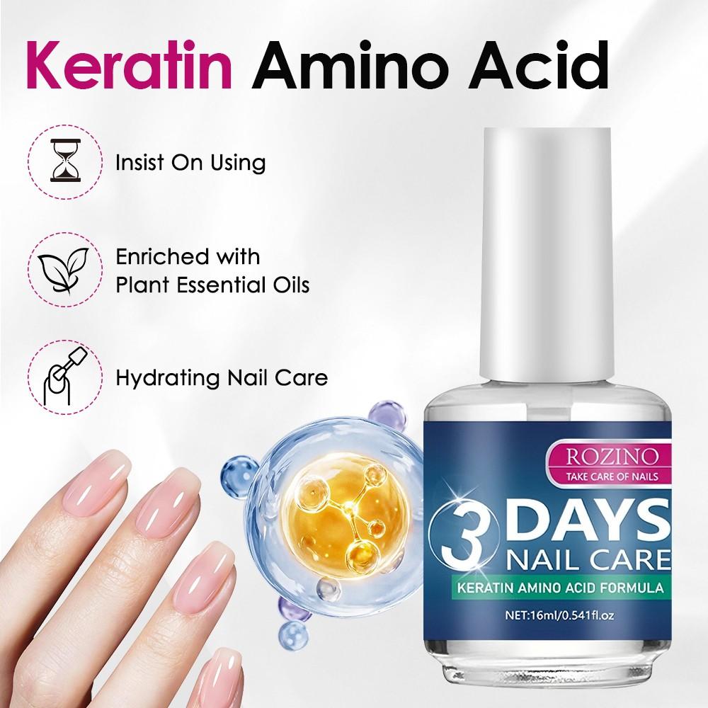 Nail Care Oil Moisturizing Shine Repair Cracked Nails Clear Non-Greasy Nail Nutrition Oil Keratin Amino Acid Vitamin E Deep Nourishing Strong Anti-Breakage Gift