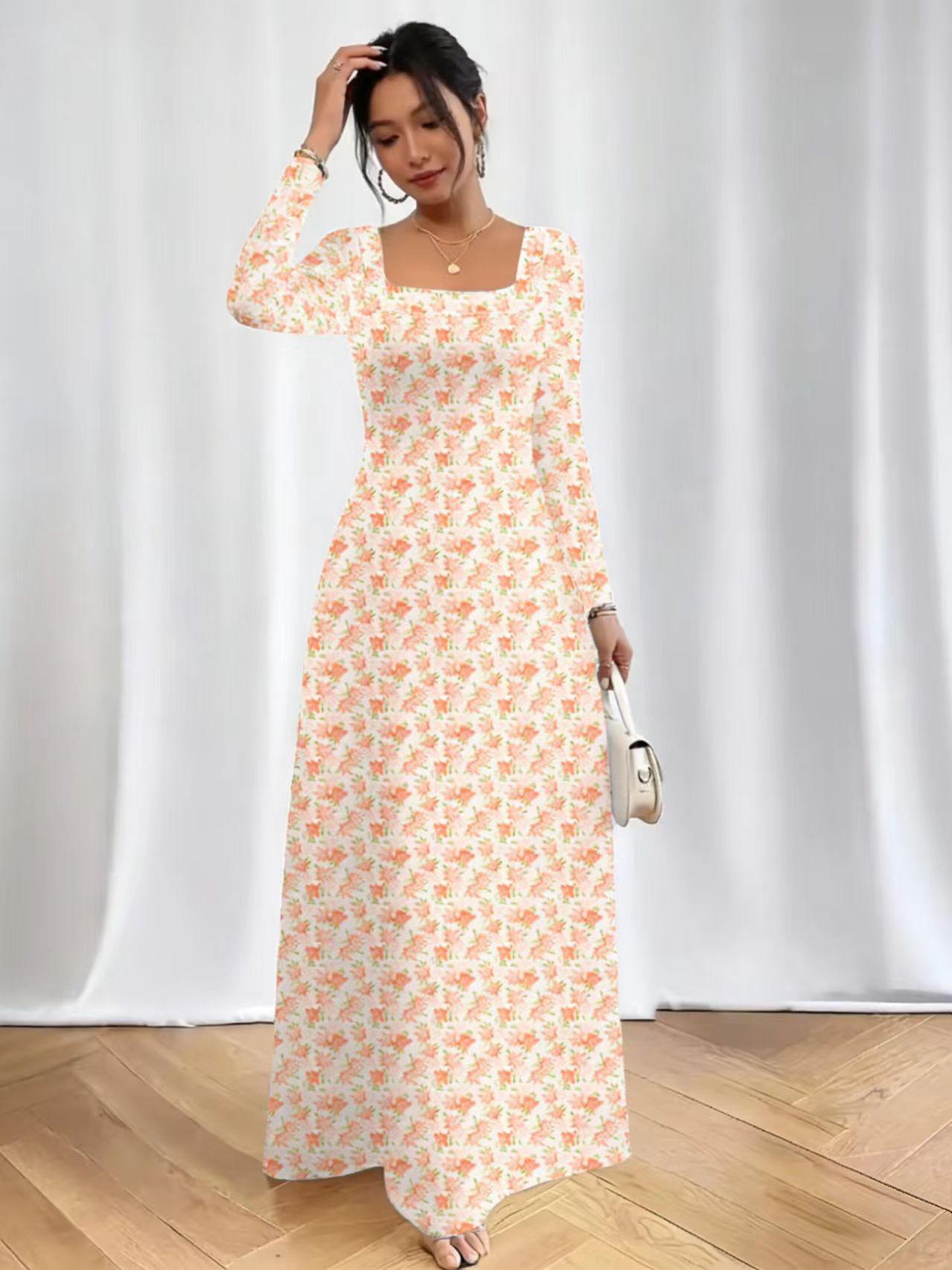 2026 Spring New Sweet Style Floral Lace Patchwork Long Dress, Elegant A-Line Midi Dress for Women, Perfect for Casual & Party Wear