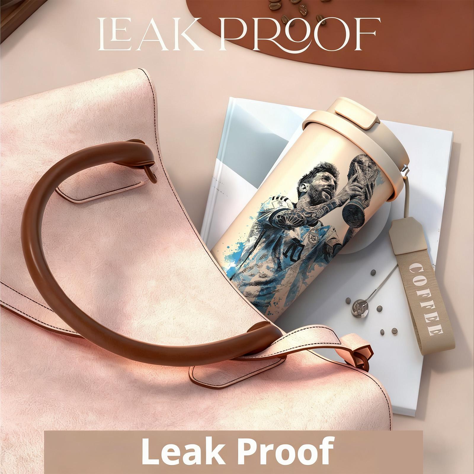 1 Pc 19/24/32oz stainless steel double wall insulated mug, Tumbler, with handle, leak proof lid travel thermal, soccer champion print, keep warm 12h cold 24h, hot cold drinks, gift for men and women, holiday