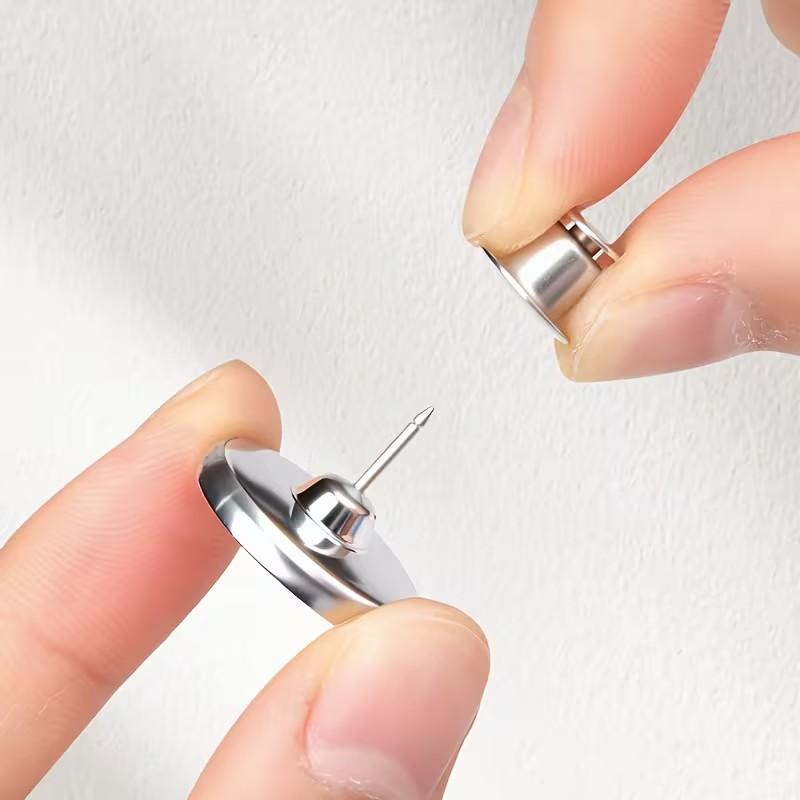 10pcs Modern Metal Magnetic Hooks, Easy Install Wall Mount Magnets, Ideal for Curtains, Shower Curtains, Seam Sealing, Walls, Doors