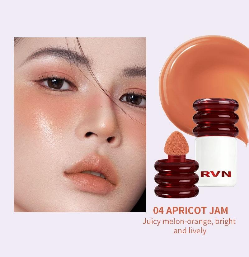 Creamy blendable water-glow Korean style blush stick, ultra-smooth liquid blush, naturally brightens skin tone, silky and soft texture, pure and seductive dewy skin
