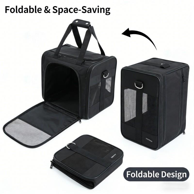 Lightweight Cat Carrier Essential for Outdoor Use, Breathable Foldable Handheld Pet Travel Bag, Airplane Dedicated Portable Cat Carry Bag