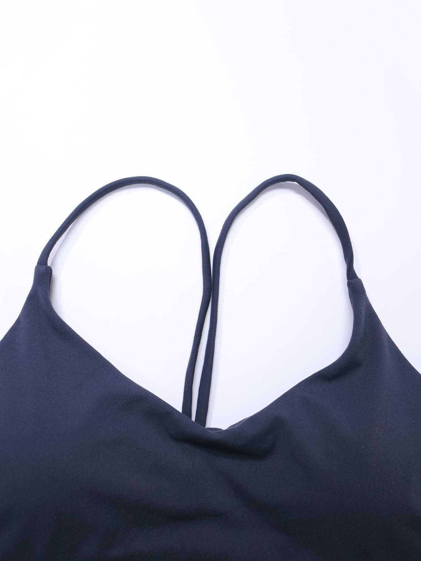 Women's Sexy Backless Sports Bra, Yoga Underwear, Cross-Back Design, Nylon Spandex Fabric, Soft Breathable Comfort, All Seasons