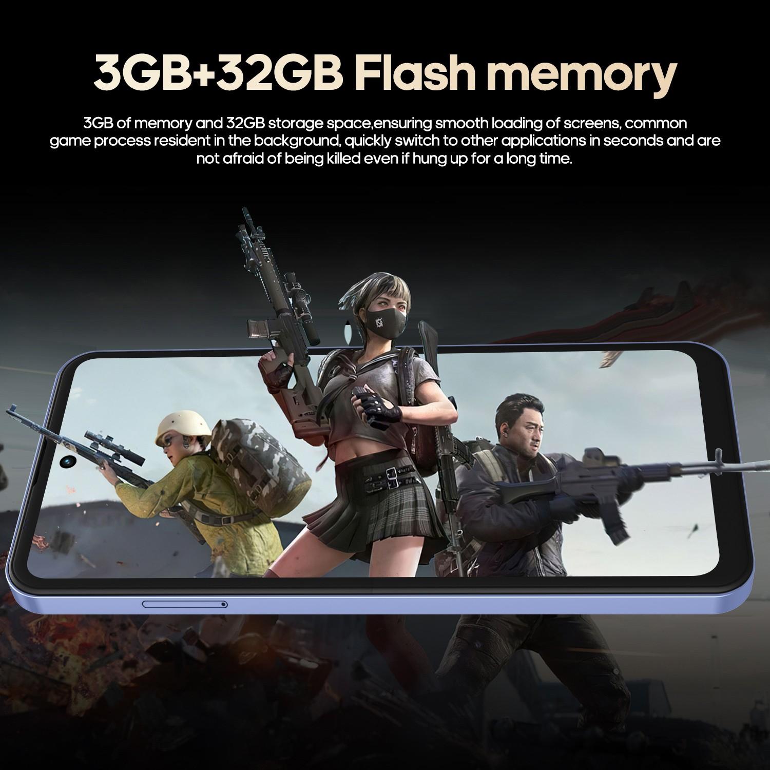 FUFFi-S26 Pro Android Smartphone, Octa-Core Processor, 6.56-Inch Display, 3+32GB Storage, 4g Network, Dual Sim, 3100mah Battery