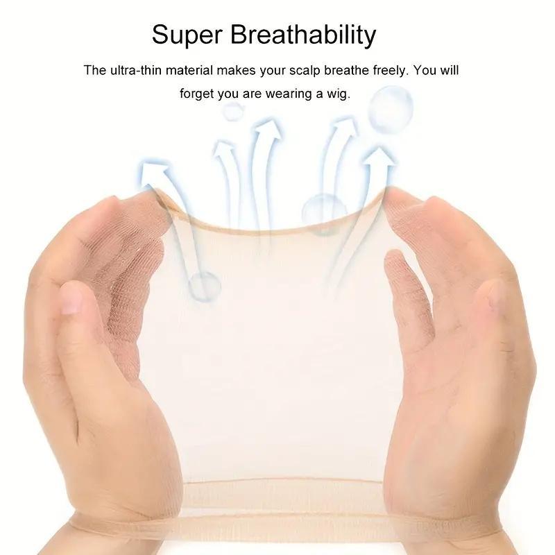 [West Kiss] Thin Invisible HD Wig Cap For Lace Front Wigs Sheer Nylon Stocking Cap Bulk Real Skinliked HD Wig Cap For Hair Wigs For Women