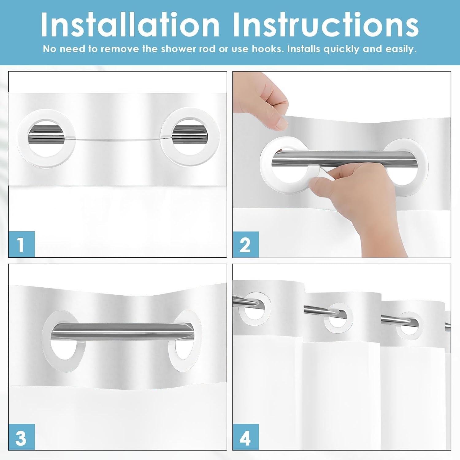 1PC double-layer large ring shower curtain, children play with bubbles in the bathtub, shower curtain, high-end quick drying hanging curtain, bathroom, curtain, waterproof, anti mold curtain