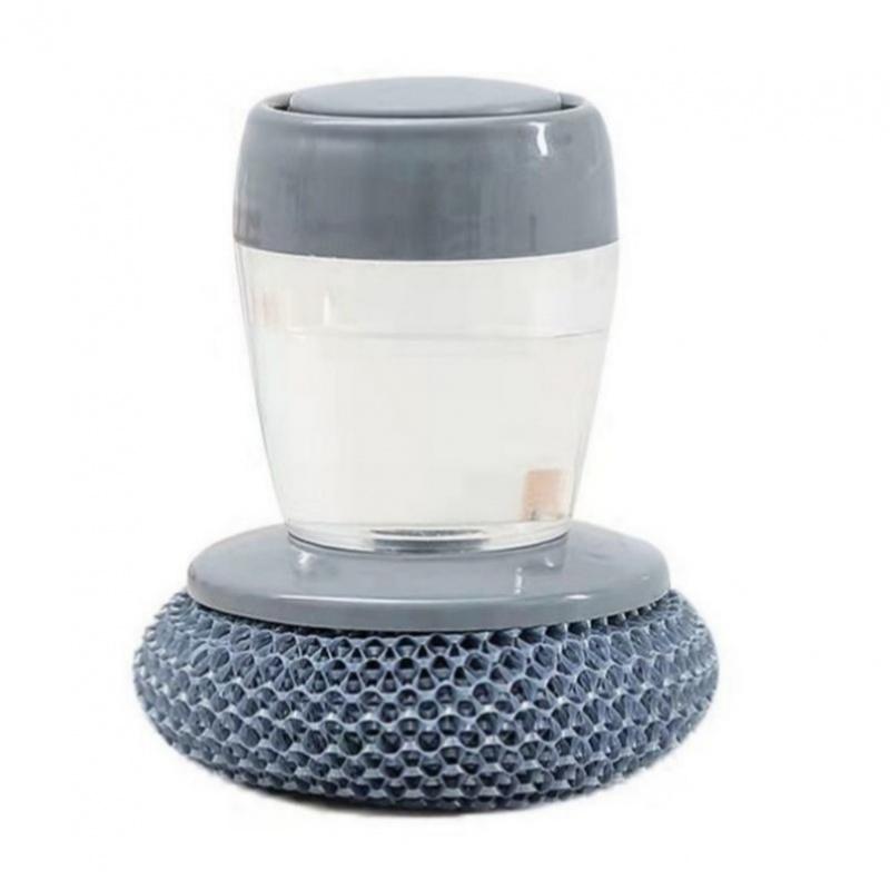 Automatic Liquid Soap Dispenser Brush Handle, Comfortable Grip for Kitchen Sink Cleaning, Dishwashing Tool, Pot Bowl Cleaner