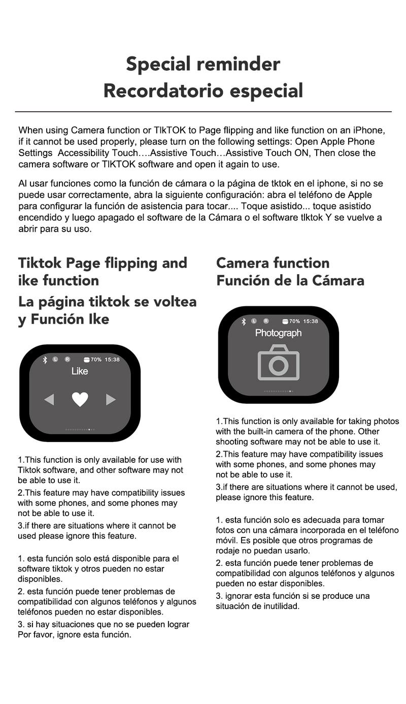 ERAZER XP3 Open Ear Earphones,OWS Wireless Headphones,Bluetooth Earbuds,Auriculares support Full Color Screen Display Charging Case Headsets with Mic