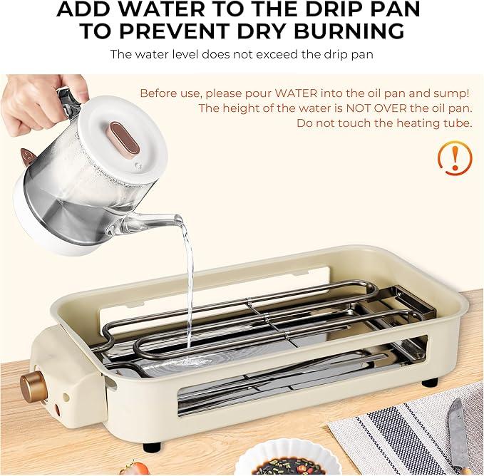 Indoor Smokeless Electric BBQ Grill,Non-Stick Cooking Removable Plate,5 Adjustable Temperatures,Dishwasher Safe,1500W,Kitchen Appliances, Household Indoor Smokeless Electric BBQ Grill,Non-Stick Cooking Removable Plate,5 Adjustable Temperatures,Dishwasher Safe,1500W,Kitchen Appliances, Household