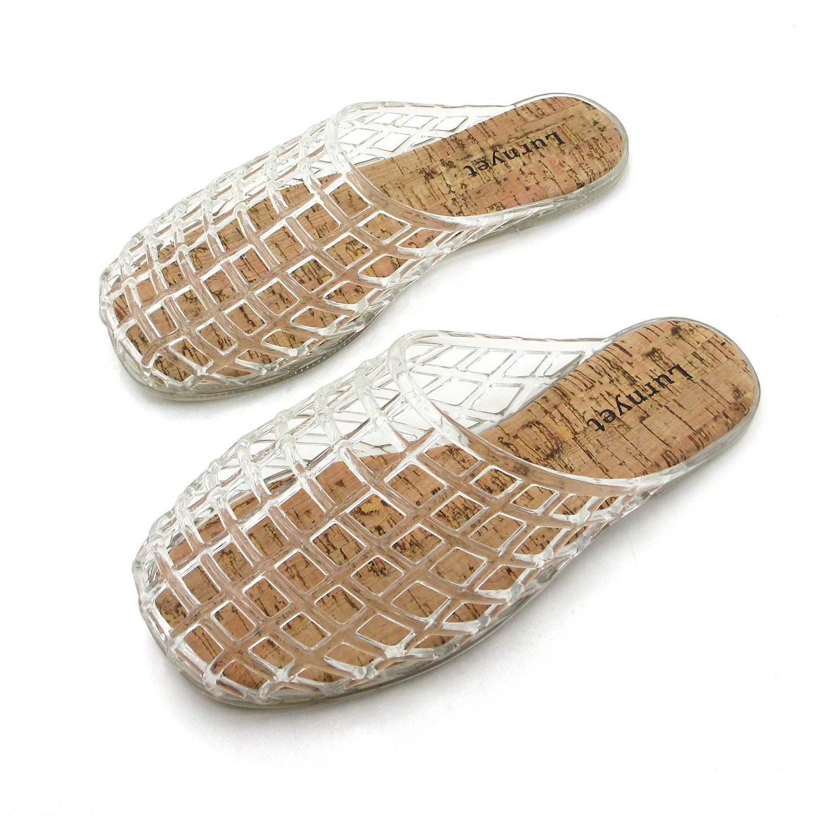 Jelly Mesh Ballet Flats for Women-Clear Hollow Shoes Beach  display picture 1