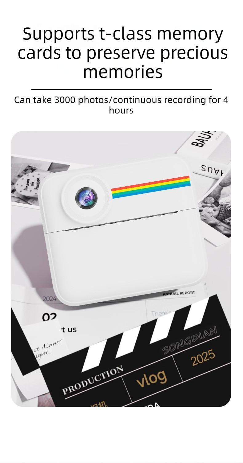 Kids Instant Print Digital Camera, Shoot & Print Instant Color Photos, Cute Photography Toy Perfect Birthday Gift for Little Girls#