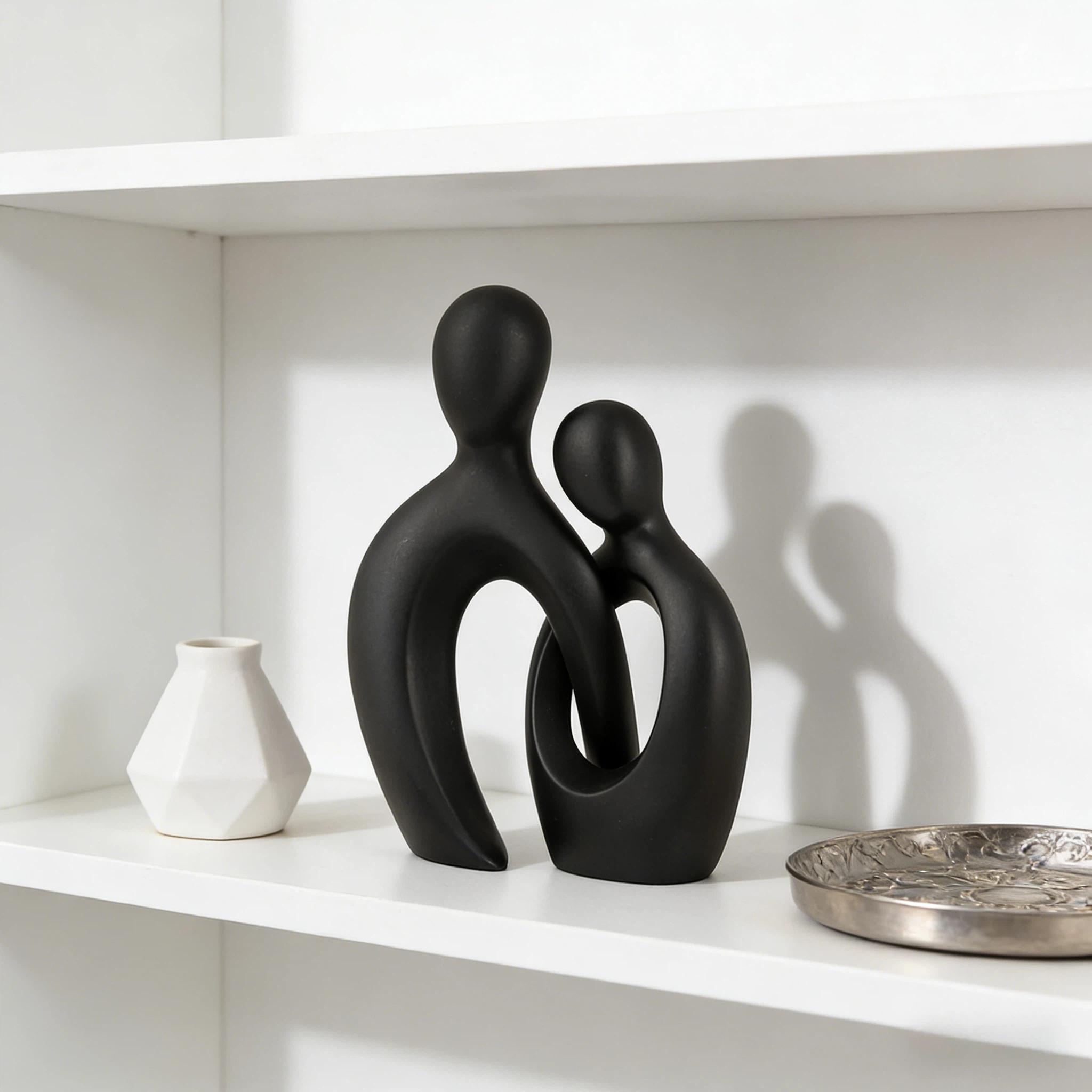 Abstract Couple Hugging Resin Sculpture, Modern Art Decor for Home Office Desk, Unique Gift for Couples, Perfect for Any Occasion