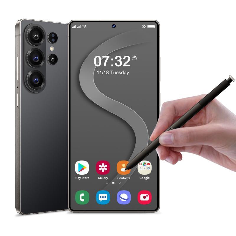 S25 Ultra Unlocked 4G Android 14 Smartphone.8GB+128GB,6.99" HD Display,8MP+20MPCam,4400mAh, Dual Card, Built-in Pen, FaceUnlock, , Case & ProtectorDual , Case & Protector budget-friendlysmartphones unlockedphone cost-effective phone flash s